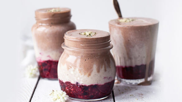 Rawfood-smoothie i tre lager